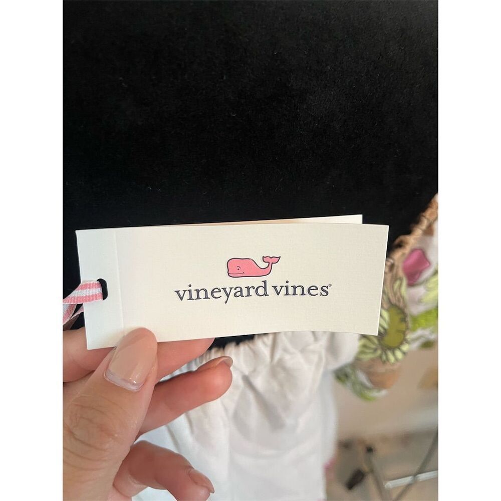 NWT RARE Vineyard Vines Women's‎ White Off Shoulder Botanical Linen Maxi Dress - Picture 9 of 9